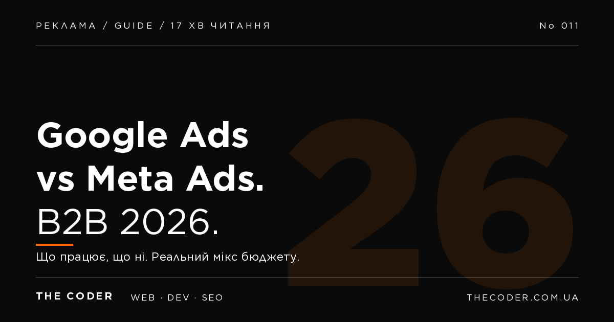 Google Ads vs Meta Ads: що краще для B2B у 2026