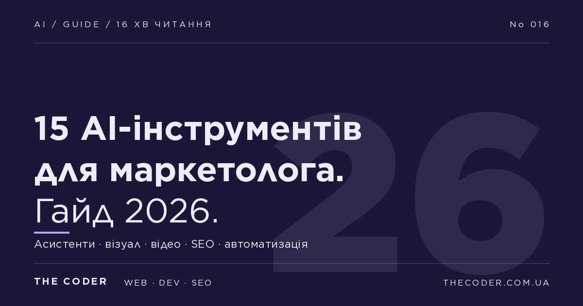 Топ-15 AI-інструментів для маркетолога 2026